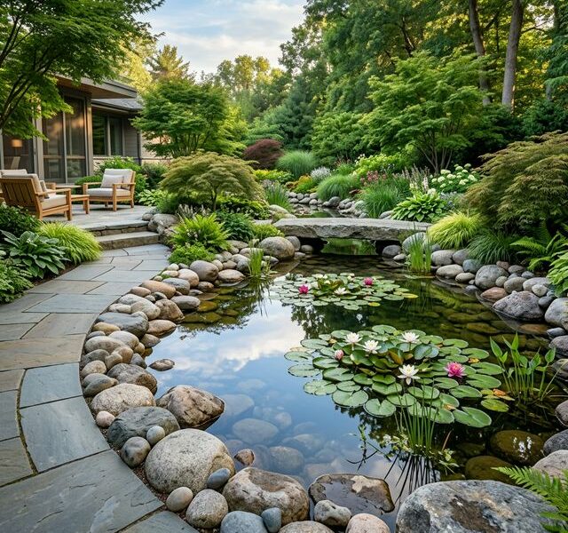Comment créer un bassin de jardin naturel sans pompe électrique ?