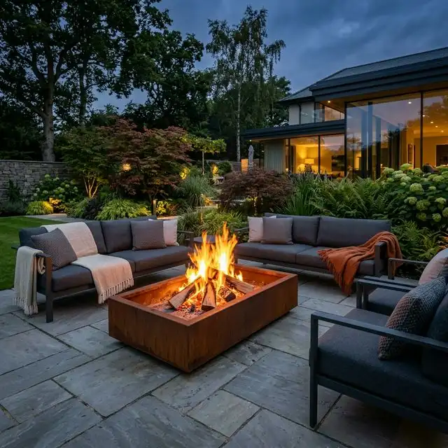 Feuerschale und Aussenkamin: Gestaltung und Sicherheit - Les Jardins d'un Chatelain