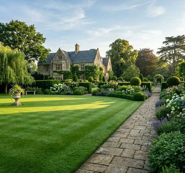 Illustration de jardin de caractere pour Quand et Comment Scarifier sa Pelouse pour un Gazon Parfait ?