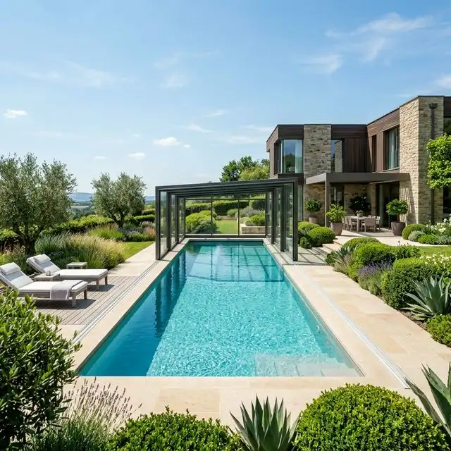 Low, Mid-High or Flat Pool Enclosure: Complete Guide - Les Jardins d'un Chatelain