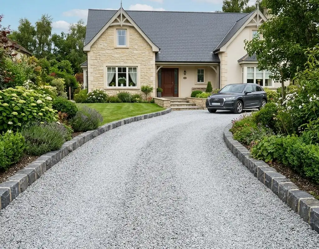 Befahrbare Gartenallee: Kies, Pflaster oder Trittplatten - Les Jardins d'un Chatelain