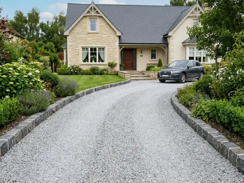 Illustration de jardin de caractere pour Créer une allée de jardin carrossable : Gravier stabilisé, pavés ou pas japonais ?