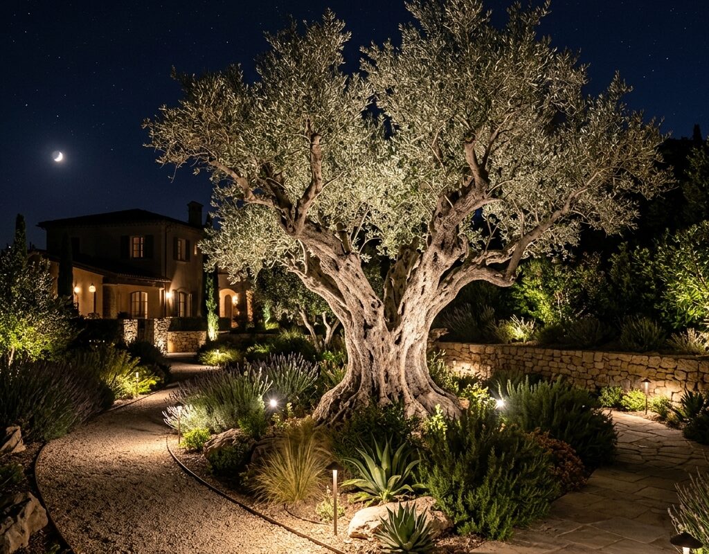 Éclairage paysager : Comment mettre en valeur ses arbres centenaires et massifs la nuit ?