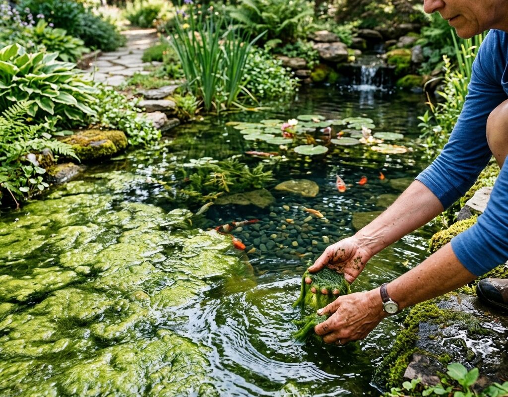 Invasion d’algues vertes au bassin : 4 solutions naturelles et définitives