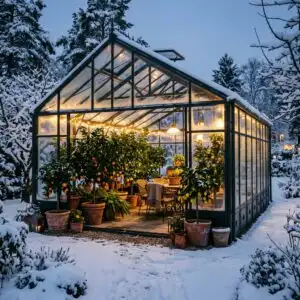 Citrus trees and orchard atmosphere in an elegant estate garden