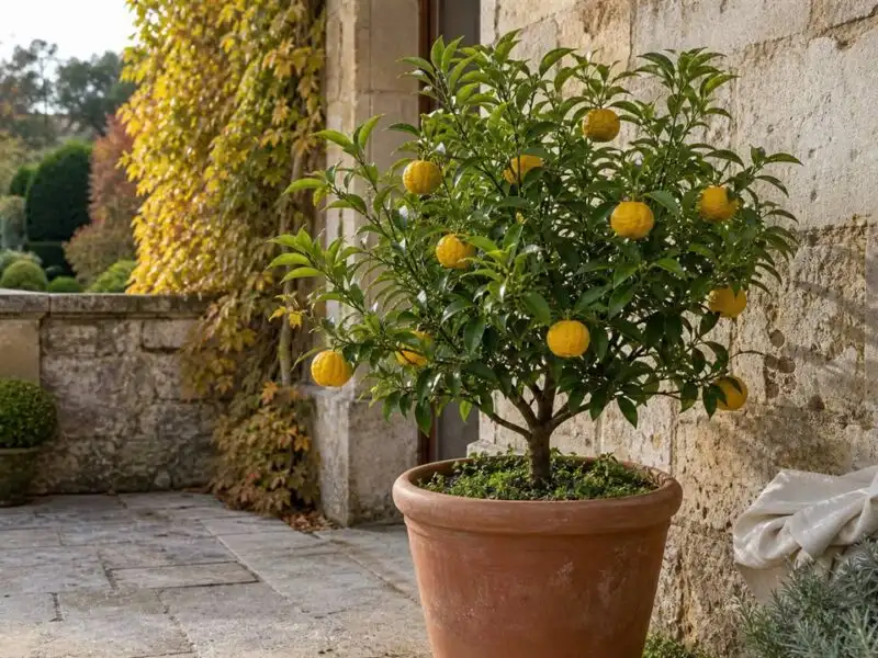Illustration de jardin de caractere pour Cultiver un yuzu en climat froid : l&rsquo;agrume le plus rustique