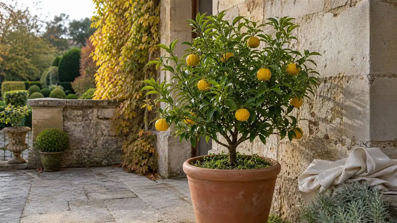 Illustration de jardin de caractere pour Cultiver un yuzu en climat froid : l&rsquo;agrume le plus rustique