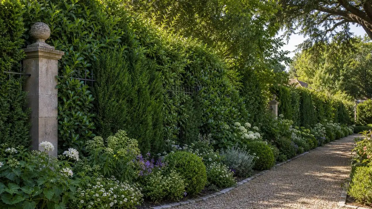 Illustration de jardin de caractere pour Haie brise-vue : se cacher avec une clôture végétale élégante