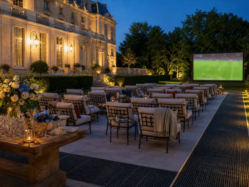 Illustration de jardin de caractere pour Aménager son jardin pour regarder un match des Bleus sans abîmer le domaine