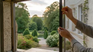 Living soil and natural garden care in a refined estate garden