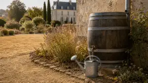 Living soil and natural garden care in a refined estate garden
