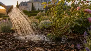 Living soil and natural garden care in a refined estate garden