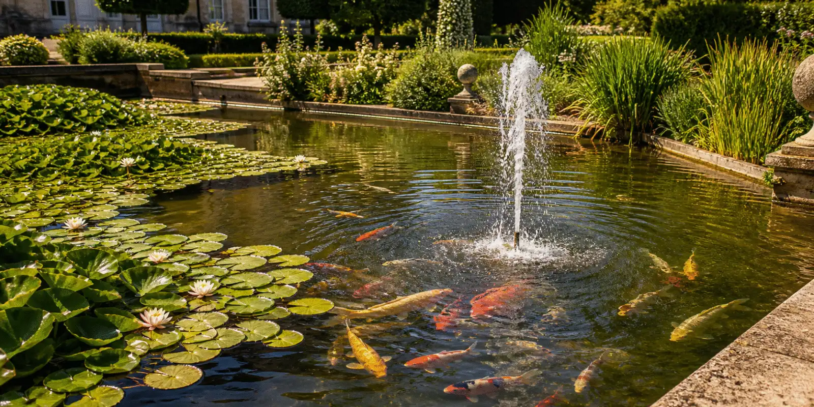 Estanque en ola de calor: proteger el agua y los peces - Les Jardins d'un Chatelain