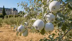 Zitruspflanzen und Obstgartenstimmung in einem eleganten Garten