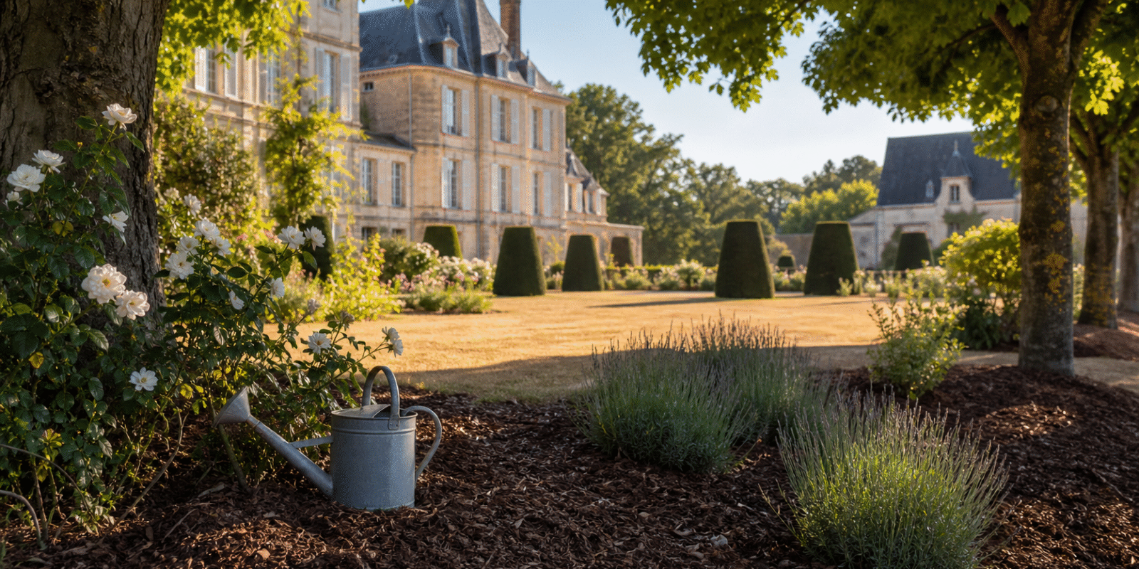 Illustration de jardin de caractere pour Jardin et canicule : la méthode complète pour protéger son domaine