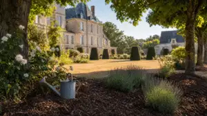 Living soil and natural garden care in a refined estate garden