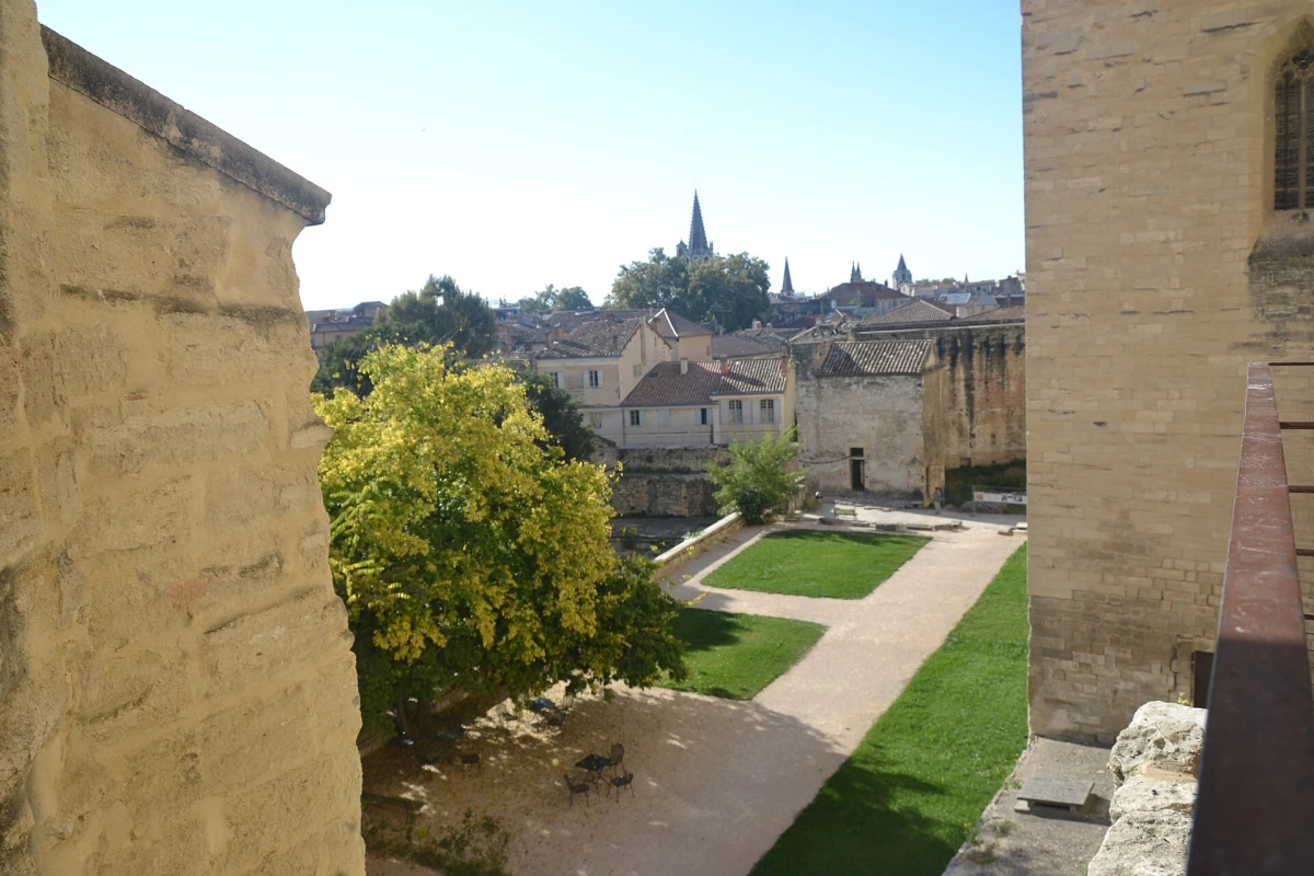 Vedere de sus asupra Jardin Clément VI de la Palatul Papilor din Avignon