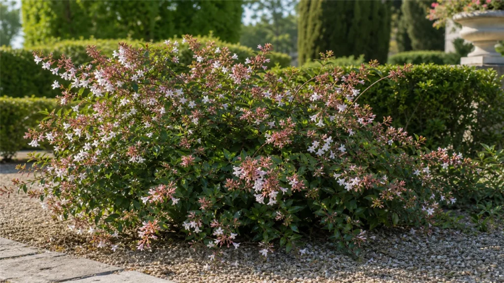 Abelia garden profile planted in a chateau garden