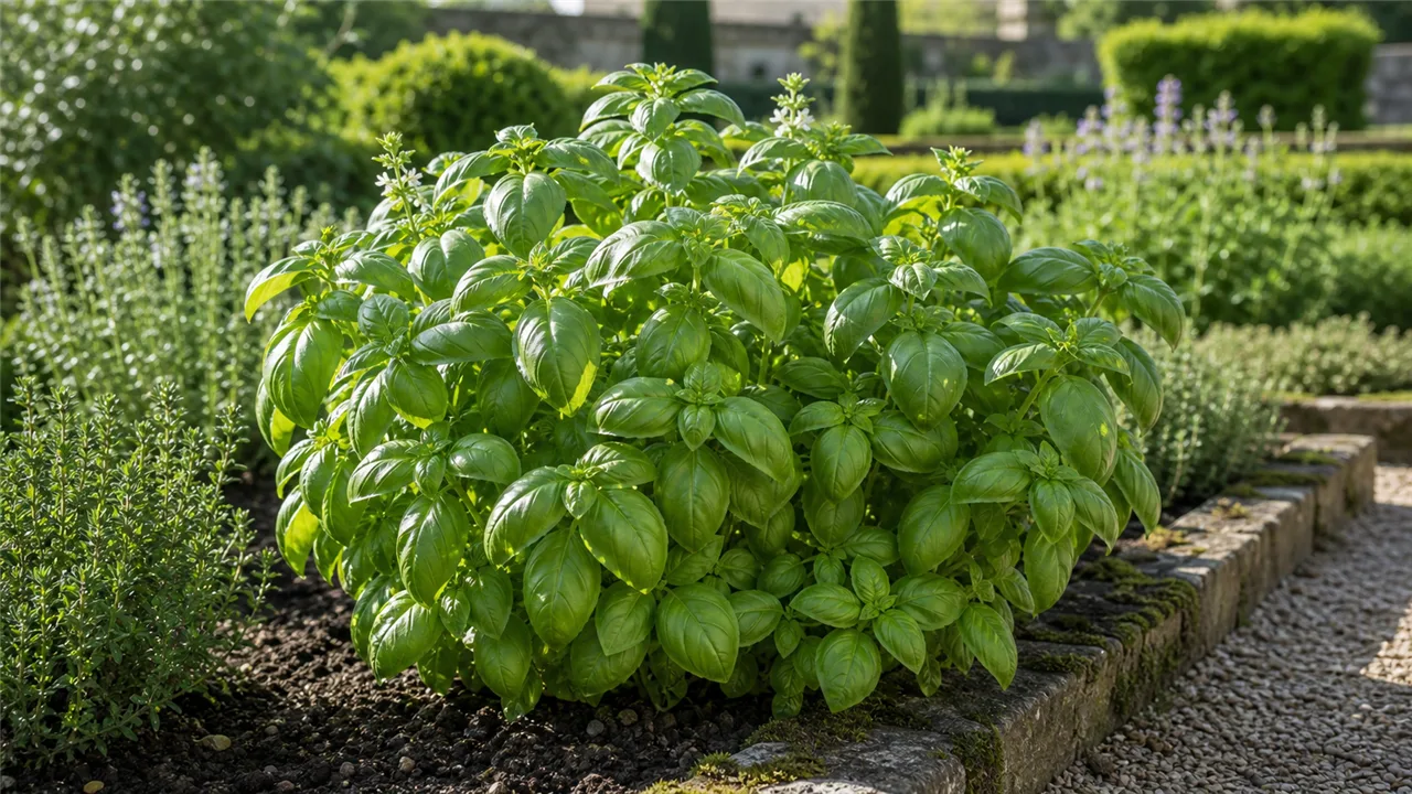 Basil garden profile planted in a chateau garden