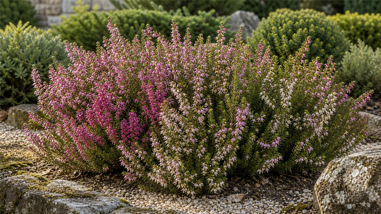 Heath garden profile planted in a chateau garden