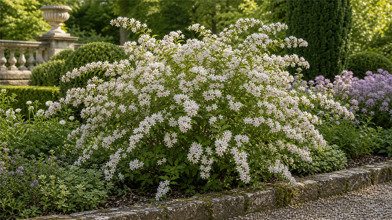 Deutzia garden profile planted in a chateau garden