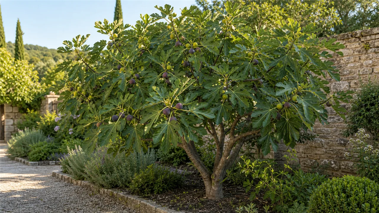 Fig tree garden profile planted in a chateau garden