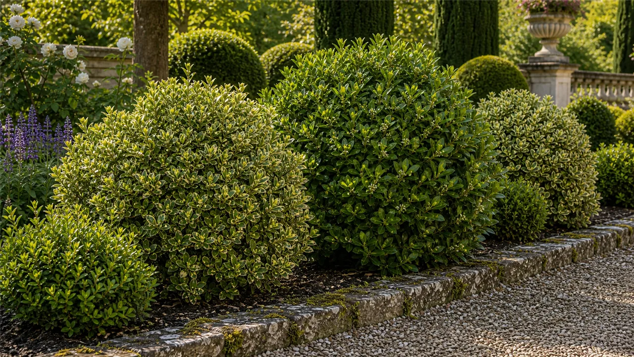 Pittosporum garden profile planted in a chateau garden